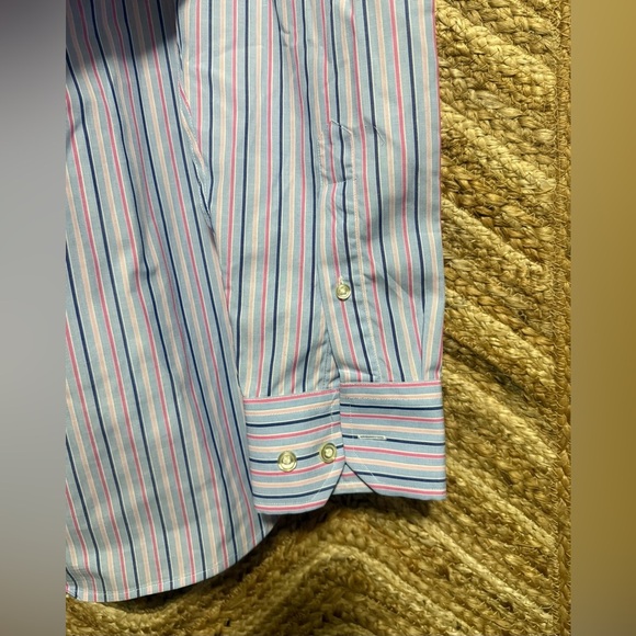 Banana Republic Striped Long Sleeve Slim Fit Button Up,Collared,Size M,Men's - Picture 4 of 10